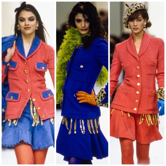 CHANEL ❌SOLD❌ICONIC SUPERMODEL FRINGE CHAIN BLACK LEATHER BELT VINTAGE 1991 - Picture 2 of 14